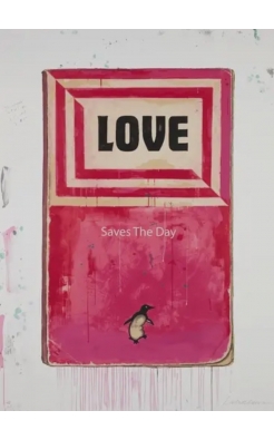Harland Miller, LOVE Saves the Day, 2014 Harland Miller, LOVE Saves the Day, 2014