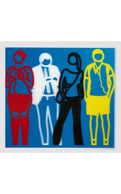 Julian Opie, Red White Black Yellow (Standing People), 2019/20 Julian Opie, Red White Black Yellow (Standing People), 2019/20