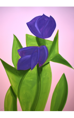 Alex Katz, Purple Tulips II, 2021