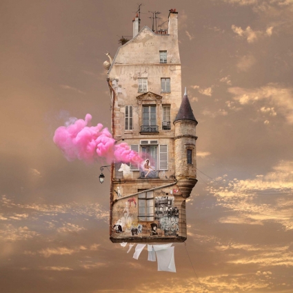 Laurent Chehère, Flying Houses Pink Laurent Chehère, Flying Houses Pink