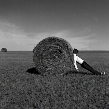 Rodney Smith, Man Leaning Against Hay Bale, Alberta, Canada, 2004 Rodney Smith, Man Leaning Against Hay Bale, Alberta, Canada, 2004