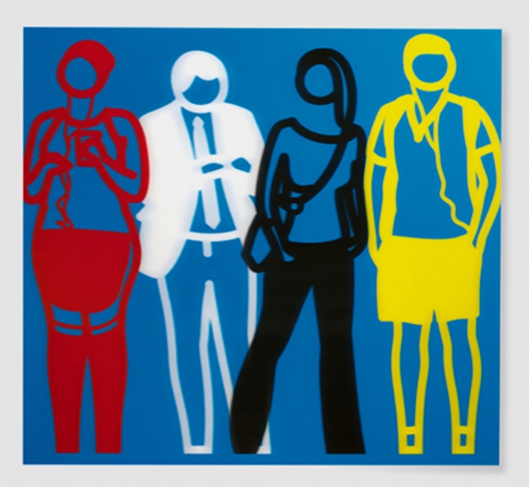 Julian Opie, Red White Black Yellow (Standing People), 2019/20 Julian Opie, Red White Black Yellow (Standing People), 2019/20